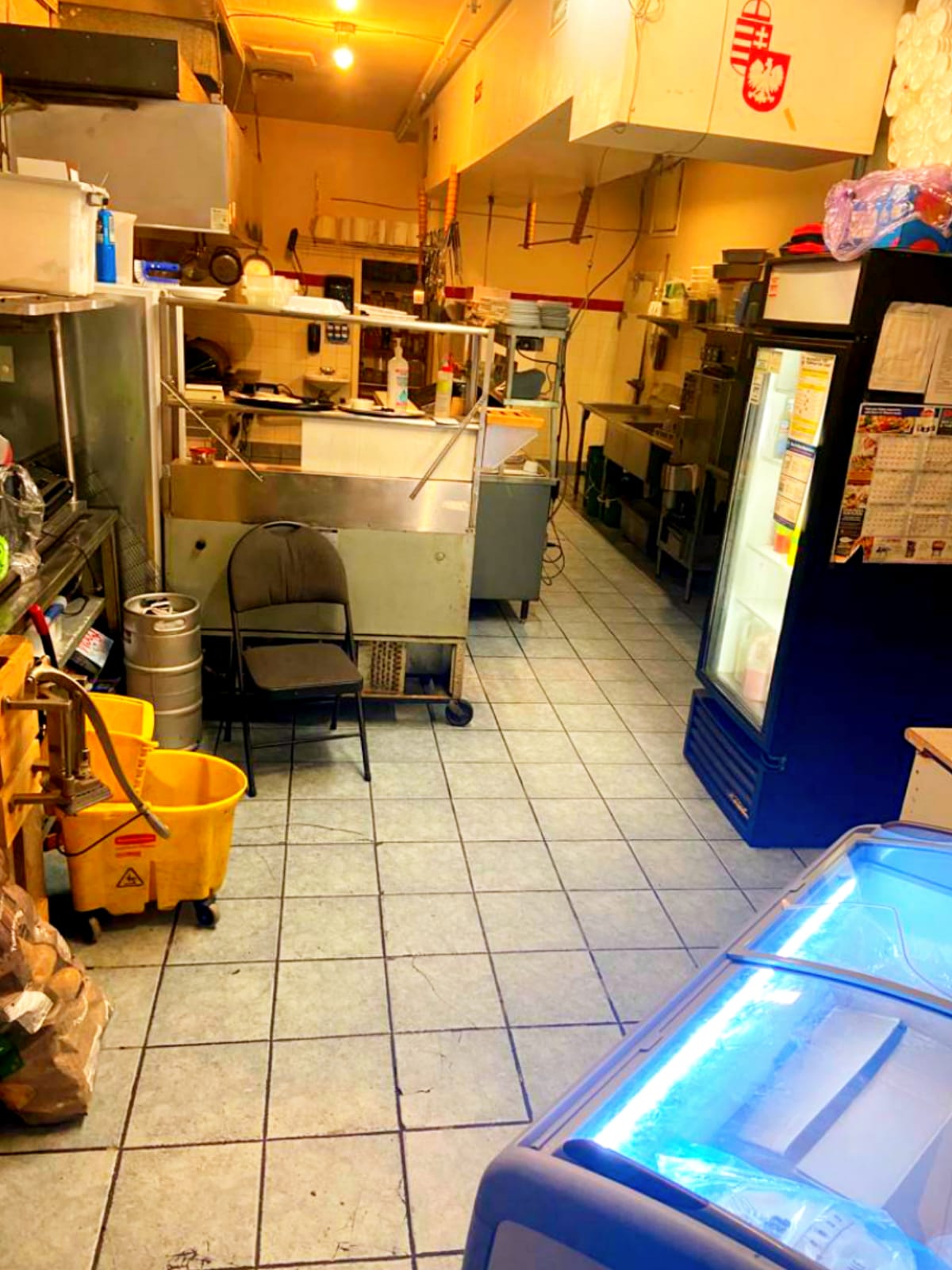 Working area in restaurant