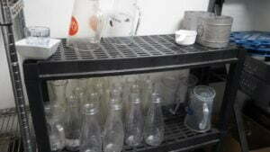 Rack for glass equipment