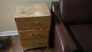 3 draw side table