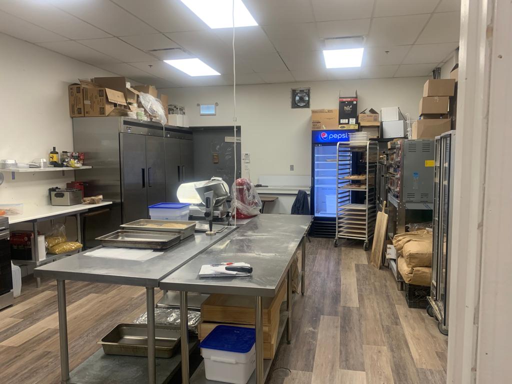 -Fully equipped commercial kitchen.